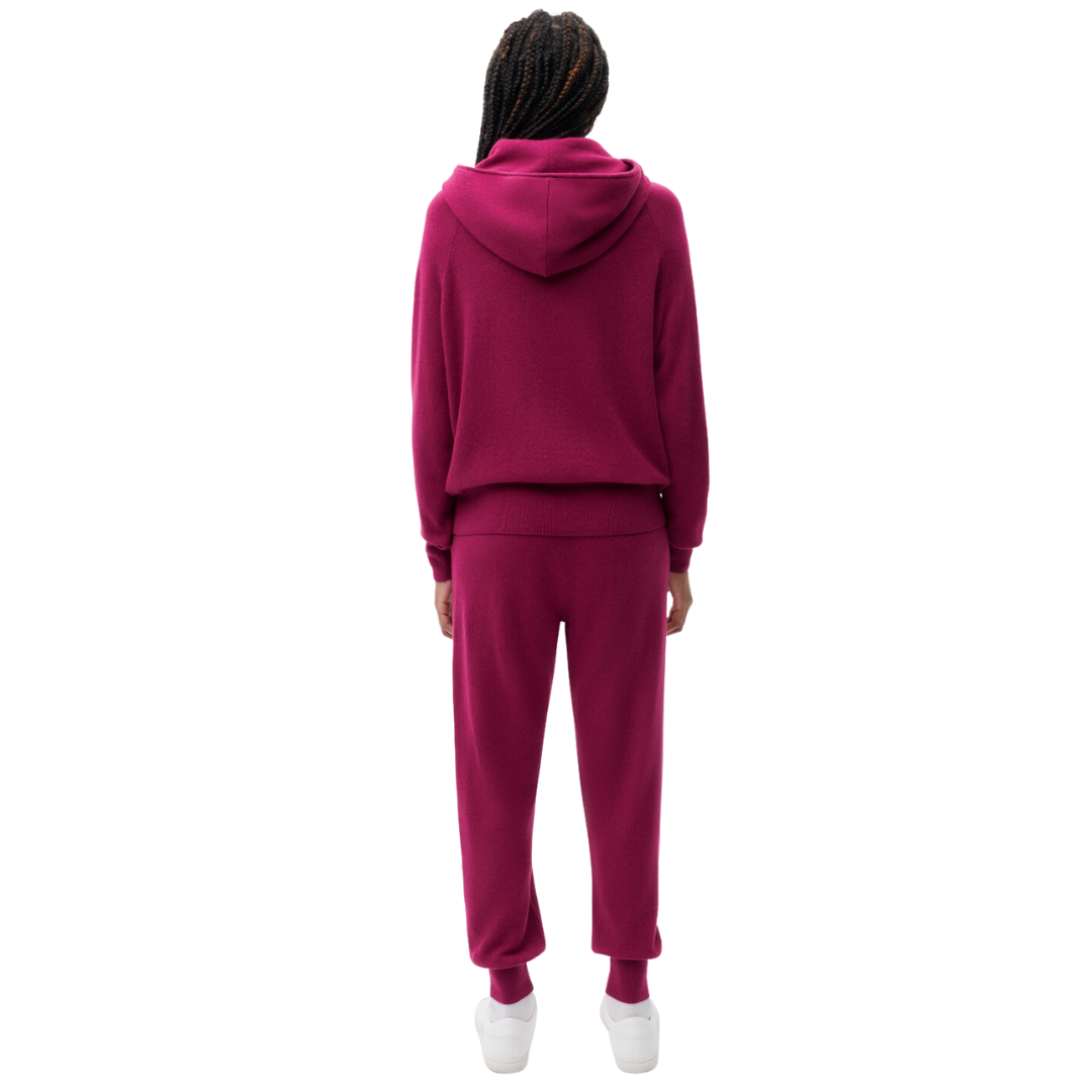 Recycled Cashmere Trackpants Plum Purple