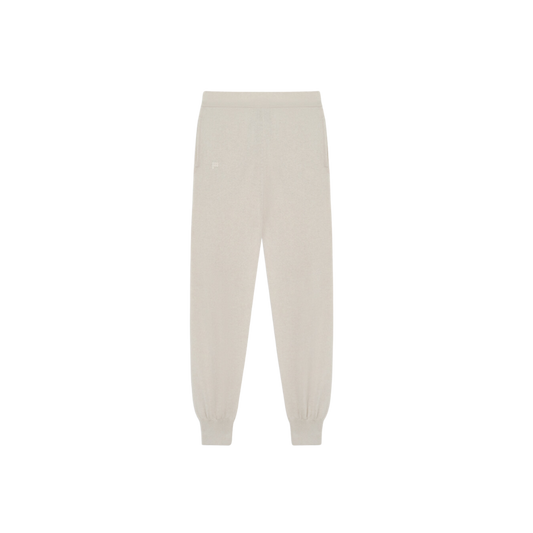 Recycled Cashmere Track Pants Oatmeal