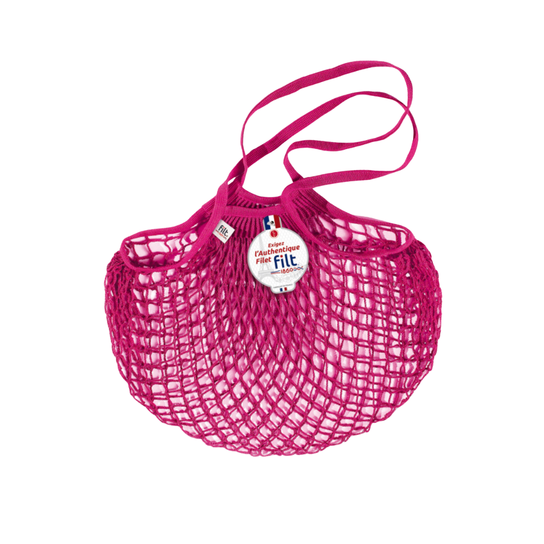 Shopping Net With Big Handles Pink