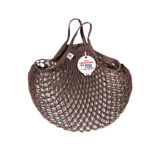 Shopping Net With Small Handles Brown