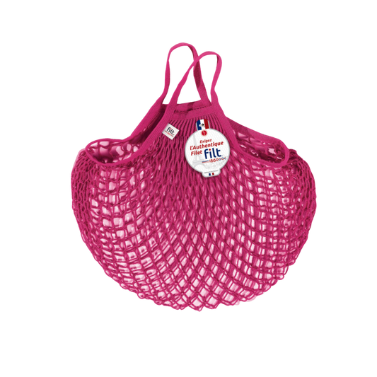 Shopping Net With Small Handles Pink