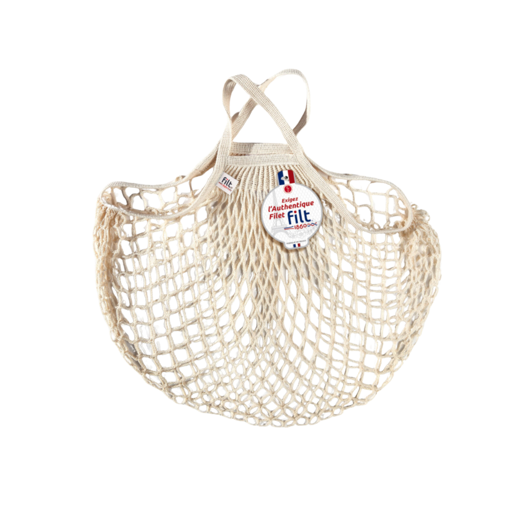 Shopping Net With Small Handles Sand