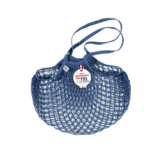 Shopping Net With Big Handles Blue