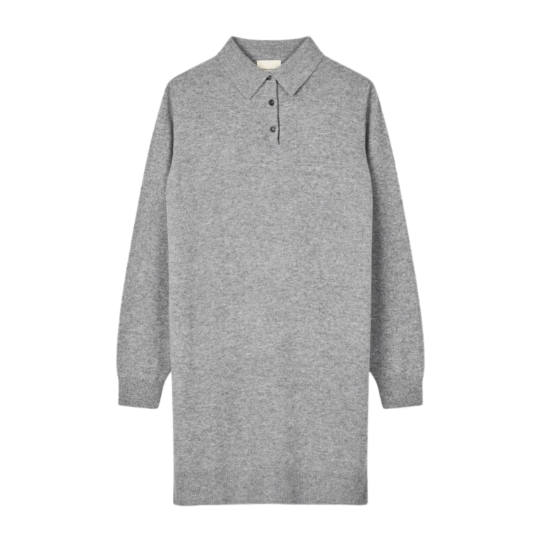 Women's Polo Dress - Heather Grey Light