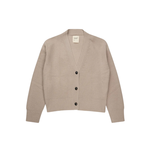 Premium Ribbed Cardigan - Sand